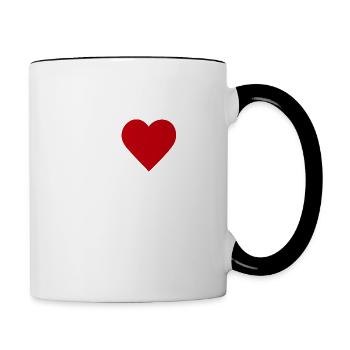 I love Mountain Climbing Randonnée Randonnée En plein air - Mug contrasté - blanc/noir - Droite