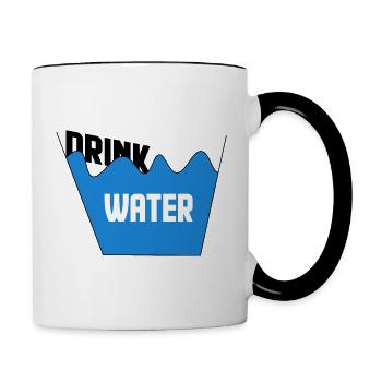water wood it's important - Contrasting Mug - white/black - Right
