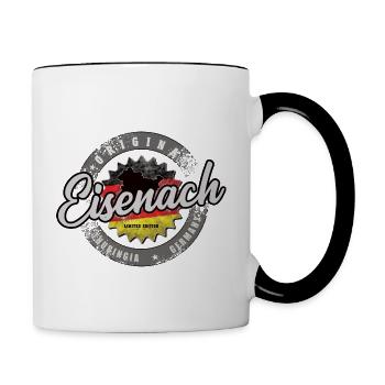 Allemagne d’origine Thuringe Eisenach Forêt de Thuringe - Mug contrasté - blanc/noir - Droite