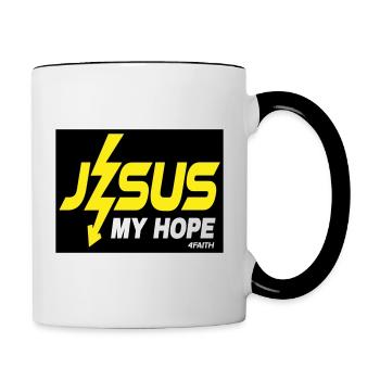 Jesus my hope - Contrasting Mug - white/black - Right