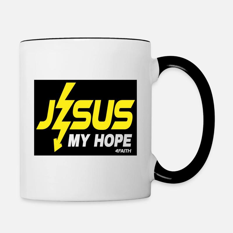 Jesus my hope - Contrasting Mug - white/black