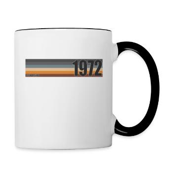 Established 1972 Classic original birthday gift - Contrasting Mug - white/black - Right