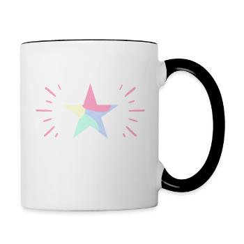 Pastel Shining Star - ApriNoeScor - Contrasting Mug - white/black - Right