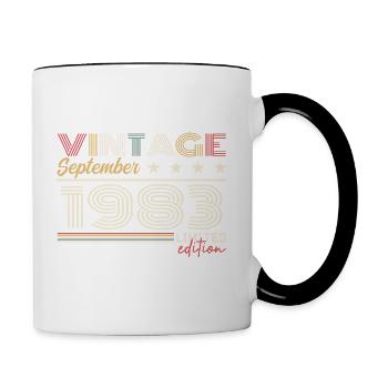 Jahrgang September 1983 September 1983 September - Tasse zweifarbig - Weiß/Schwarz - Rechts