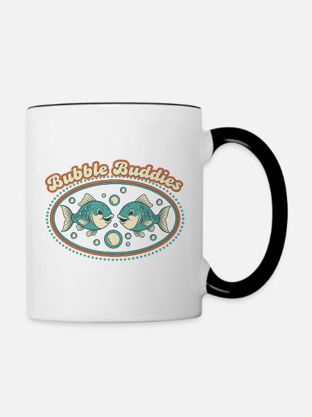 Bubble Buddies - Tasse zweifarbig - Weiß/Schwarz