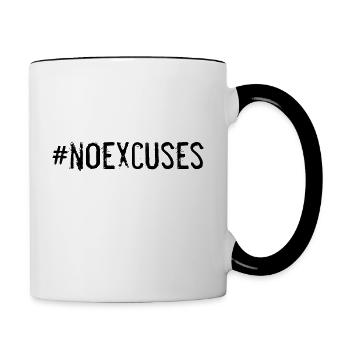 Fitness slimming motivation - Contrasting Mug - white/black - Right