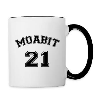 Moabit 21 Berlin District Nostalgia Design - Contrasting Mug - white/black - Right
