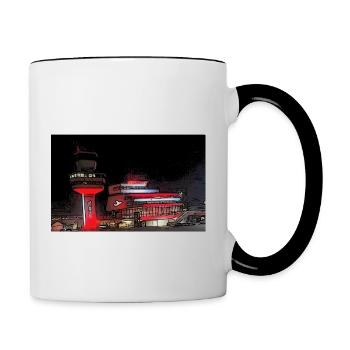 Flughafen Tegel / TXL Danke TXL - Tasse zweifarbig - Weiß/Schwarz - Rechts