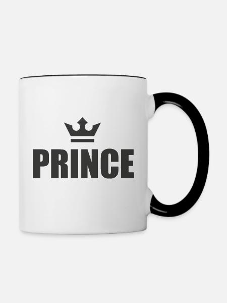 Prince - Tasse zweifarbig - Weiß/Schwarz