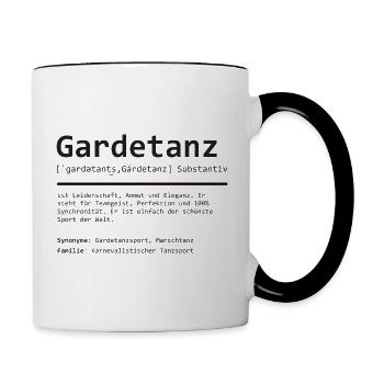 Gardetanz | Definition | Grammatik - Tasse zweifarbig - Weiß/Schwarz - Rechts