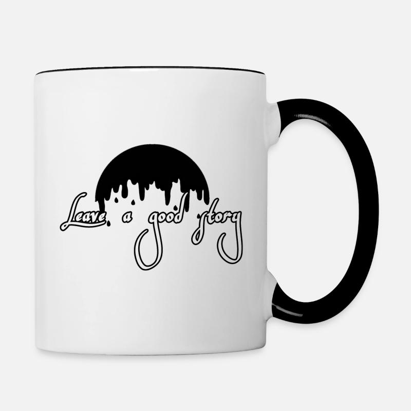 Laissez une bonne histoire - Mug contrasté - blanc/noir