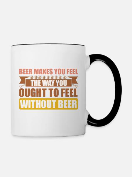 Beer Feelings - Tasse zweifarbig - Weiß/Schwarz
