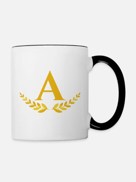 A - Tasse zweifarbig - Weiß/Schwarz
