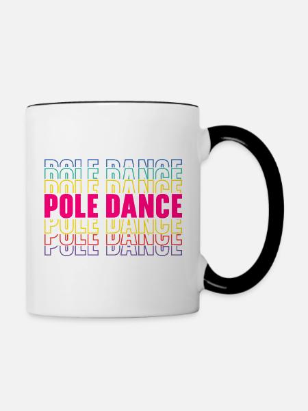 Pole Dance Danse Fitness - Tasse zweifarbig - Weiß/Schwarz