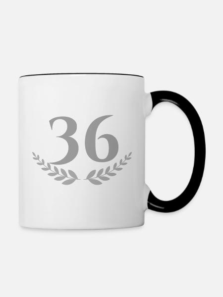 36 - Tasse zweifarbig - Weiß/Schwarz