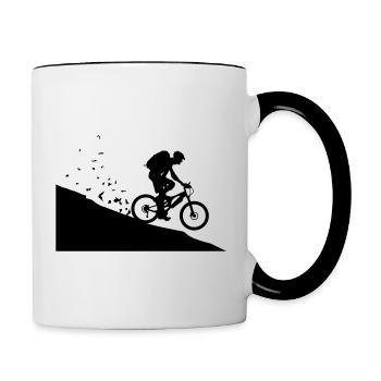 Mountain bikers - Contrasting Mug - white/black - Right