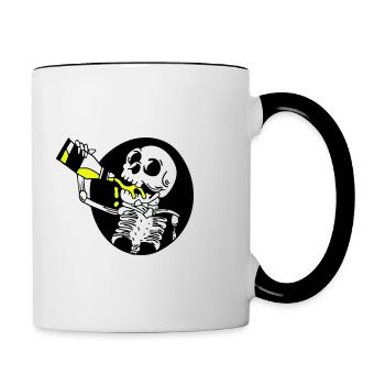 Beer Skeleton - Contrasting Mug - white/black - Right