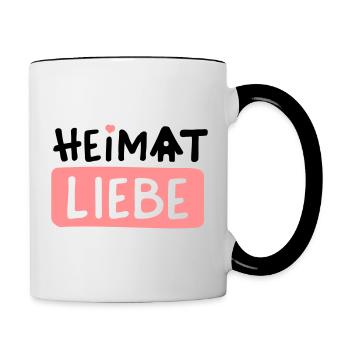 Heimatliebe - Tasse zweifarbig - Weiß/Schwarz - Rechts