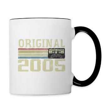 2005 Fêtes D’anniversaire - Cadeau Retro 2005 - Mug contrasté - blanc/noir - Droite