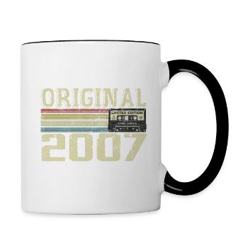 2007 Birthday Parties - 2007 Retro Gift - Contrasting Mug - white/black - Right