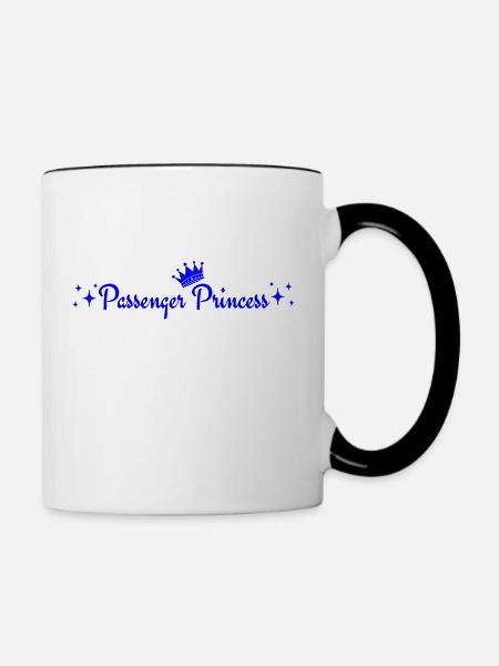 Passagier-Prinzessin - Tasse zweifarbig - Weiß/Schwarz