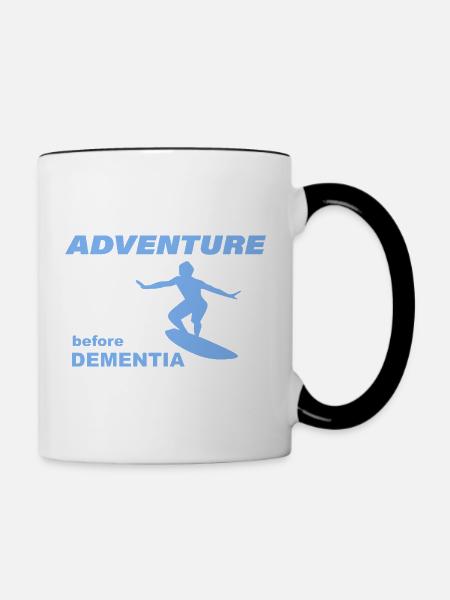 SURF ADVENTURE - Tasse zweifarbig - Weiß/Schwarz