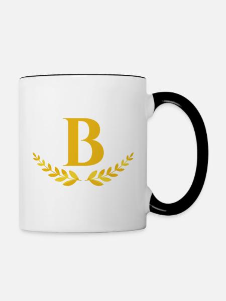 B - Tasse zweifarbig - Weiß/Schwarz
