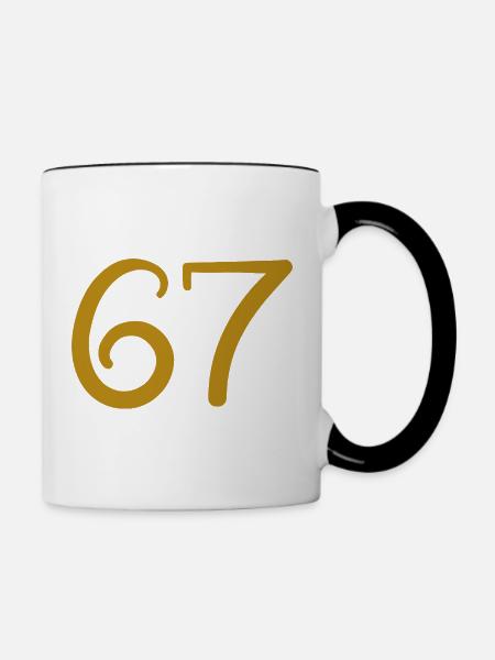 67 - Tasse zweifarbig - Weiß/Schwarz
