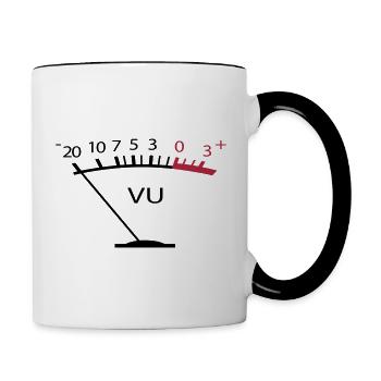VU Meter Tontechnik Sound Produzent Lautstärke - Contrasting Mug - white/black - Right