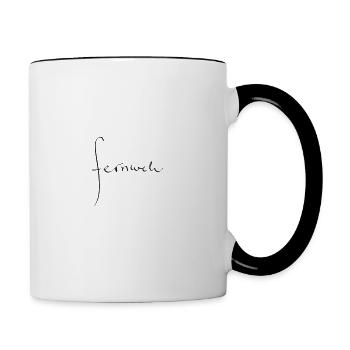fernweh - Tasse zweifarbig - Weiß/Schwarz - Rechts