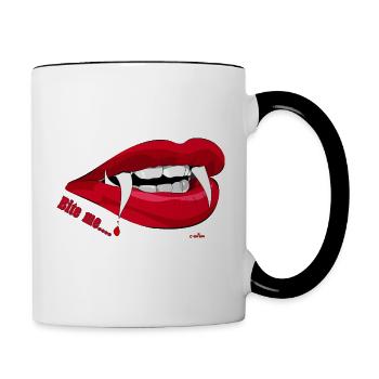 Bite me ... - Contrasting Mug - white/black - Right