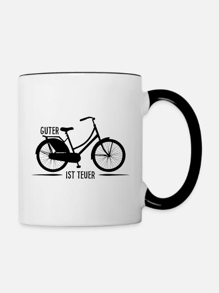 Guter Rad ist teuer - Tasse zweifarbig - Weiß/Schwarz