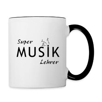 Super Musik Lehrer - Tasse zweifarbig - Weiß/Schwarz - Rechts