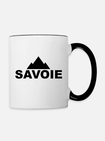 Savoyer Gebirge - Tasse zweifarbig - Weiß/Schwarz