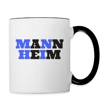 Mannheim - Tasse zweifarbig - Weiß/Schwarz - Rechts