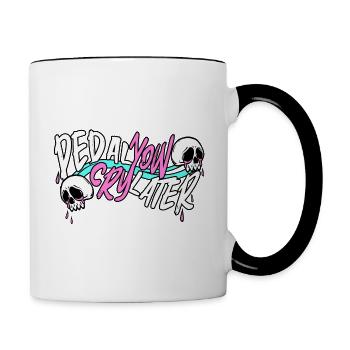 Pedal Now Cry Later - Tasse zweifarbig - Weiß/Schwarz - Rechts