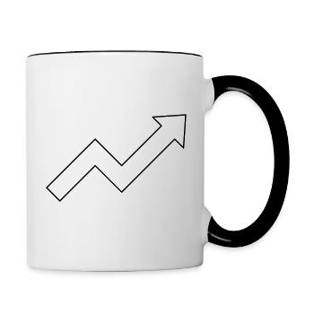 Arrow in the direction of success - Contrasting Mug - white/black - Right