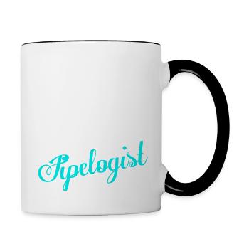 Pipelogist Plumber Pipefitter Wrench - Contrasting Mug - white/black - Right