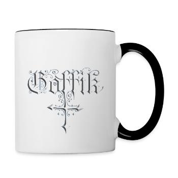 Goffik - Mug contrasté - blanc/noir - Droite