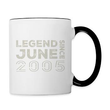 June 2005 Birthday June 2005 June Gift 2005 - Contrasting Mug - white/black - Right