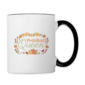 Pharmacie Pharma Queen Pastel - Mug contrasté - blanc/noir - Droite