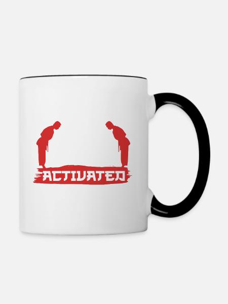 Judo Kampfsport - Tasse zweifarbig - Weiß/Schwarz