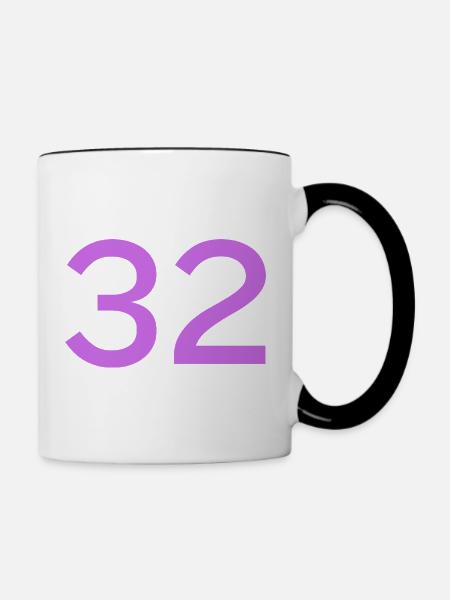 32 - Tasse zweifarbig - Weiß/Schwarz