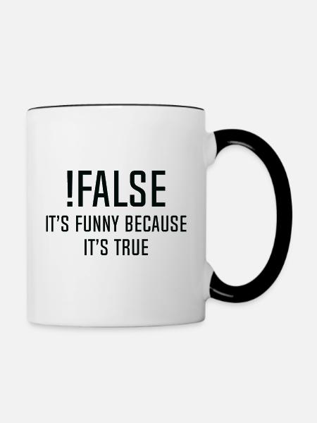FALSE - Tasse zweifarbig - Weiß/Schwarz