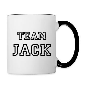 TEAM JACK Dog Name Male TeamTricot - Contrasting Mug - white/black - Right