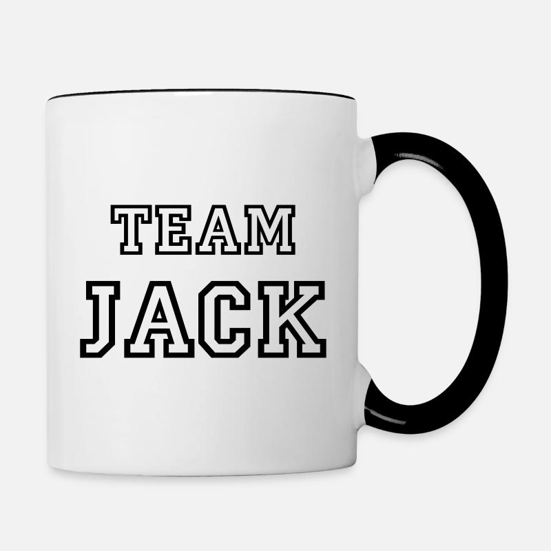 TEAM JACK Nom du chien Mâle TeamTricot - Mug contrasté - blanc/noir
