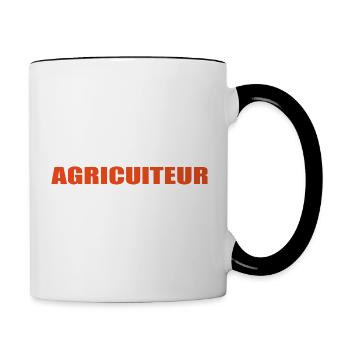 Super Agriculteur - Mug contrasté - blanc/noir - Droite