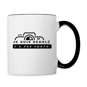 Y'a pas photo - Mug contrasté - blanc/noir - Droite