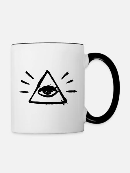 Illuminati - Tasse zweifarbig - Weiß/Schwarz