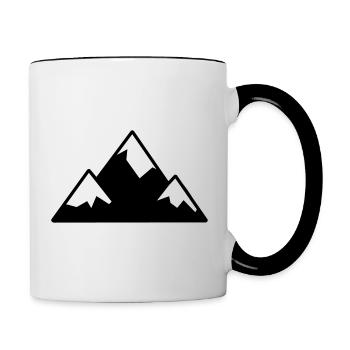 Berge - Tasse zweifarbig - Weiß/Schwarz - Rechts